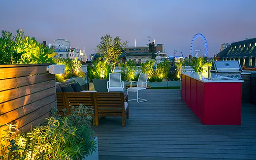 modern rooftop garden