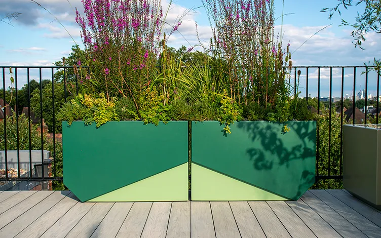 angled planters