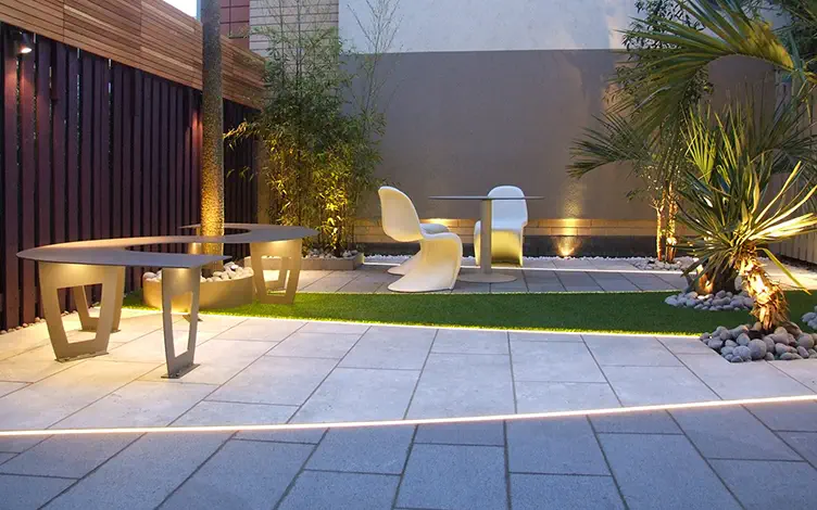 modern courtyard patio garden design